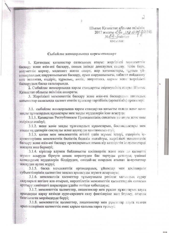 Сыбайлас жемқорлыққа қарсы стандарт
